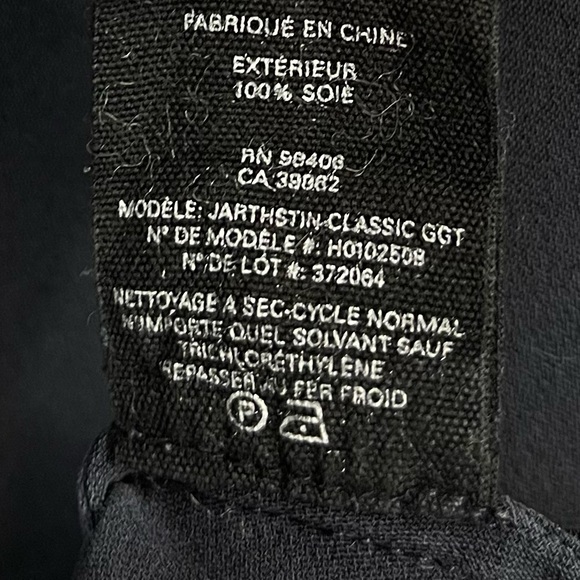 Theory Jarthstin Womens Silk Open Split Back Blouse Top Shirt Long Sleeves Navy - Picture 12 of 14